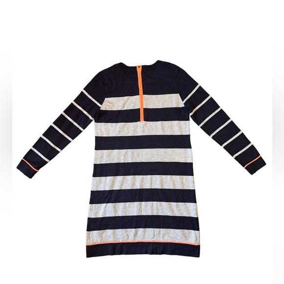 NWOT Eliza J Nay Striped Shift Dress sz M Gray Navy - Picture 3 of 3